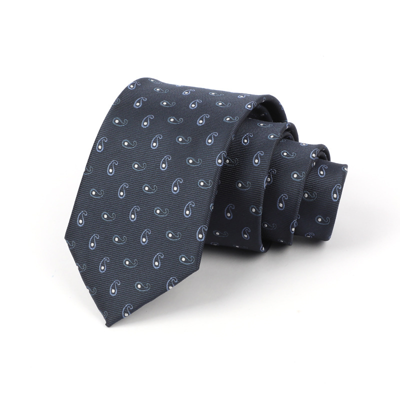 Corbata de hombre jacquard bordado 8CM poliéster seda corbata tejida hombre sentido superior l corbata logo diseño y producción