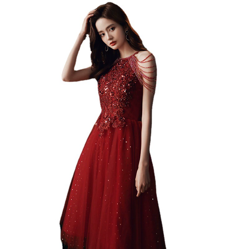 Бургундское зимнее вечернее платье для невесты беременной, французский стиль, для подростков