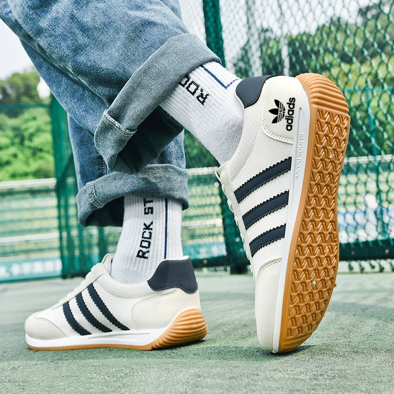 Мужские кроссовки Adidas кожаные спортивные кроссовки осень дышащая сетка моральная тренировка кроссовки для повседневной носки удобные для бега