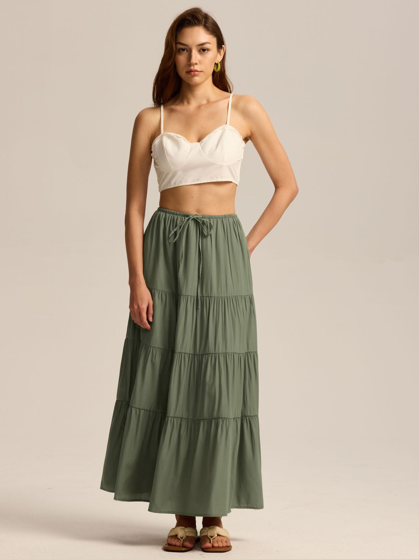 Women's A-Line Skirt Casual Simple Style Solid Color Maxi Long Dress Casual Daily display picture 29