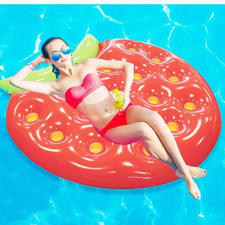 ПВХ надувная водная верховая езда клубничный плавательный стул детский дрейфующий плавательный круг для взрослых плавание надувная кровать водная плавающая кровать