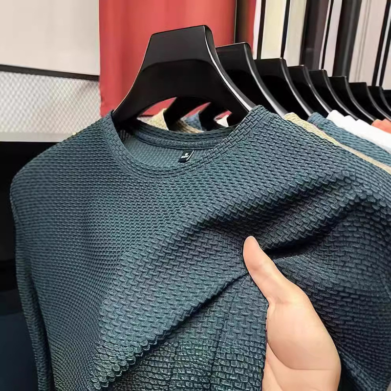 Ice Silk Quick-Drying Men's T-Shirt Summer Men's Short-Sleeved Mesh Breathable Sports Half-Sleeved Large Size Running Fitness Top