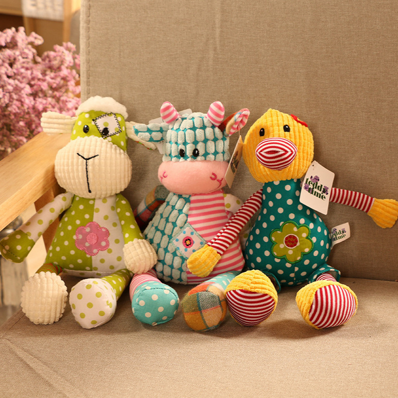 Comercio exterior para apaciguar a las muñecas, muñecas para dormir, muñecas, corderos, cachorros, feos y lindos juguetes de peluche de tela de empalme Abebe