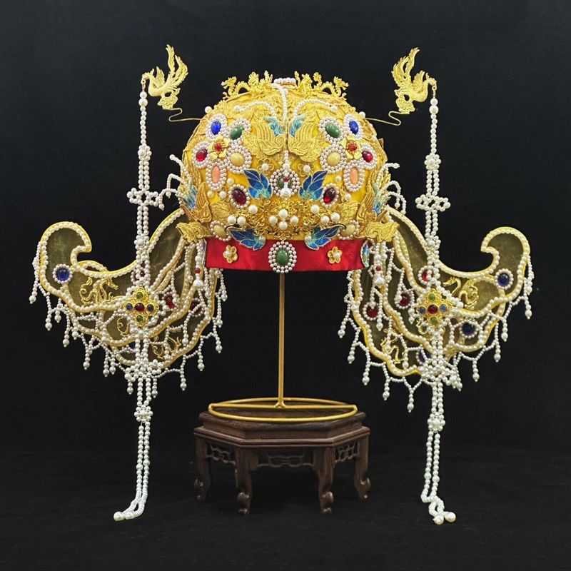 黄金の鳳凰の冠、六龍と三鳳の冠素材パッケージ、DIYアクセサリー、漢服の冠、明製の鳳凰の冠、手作りの花嫁|undefined