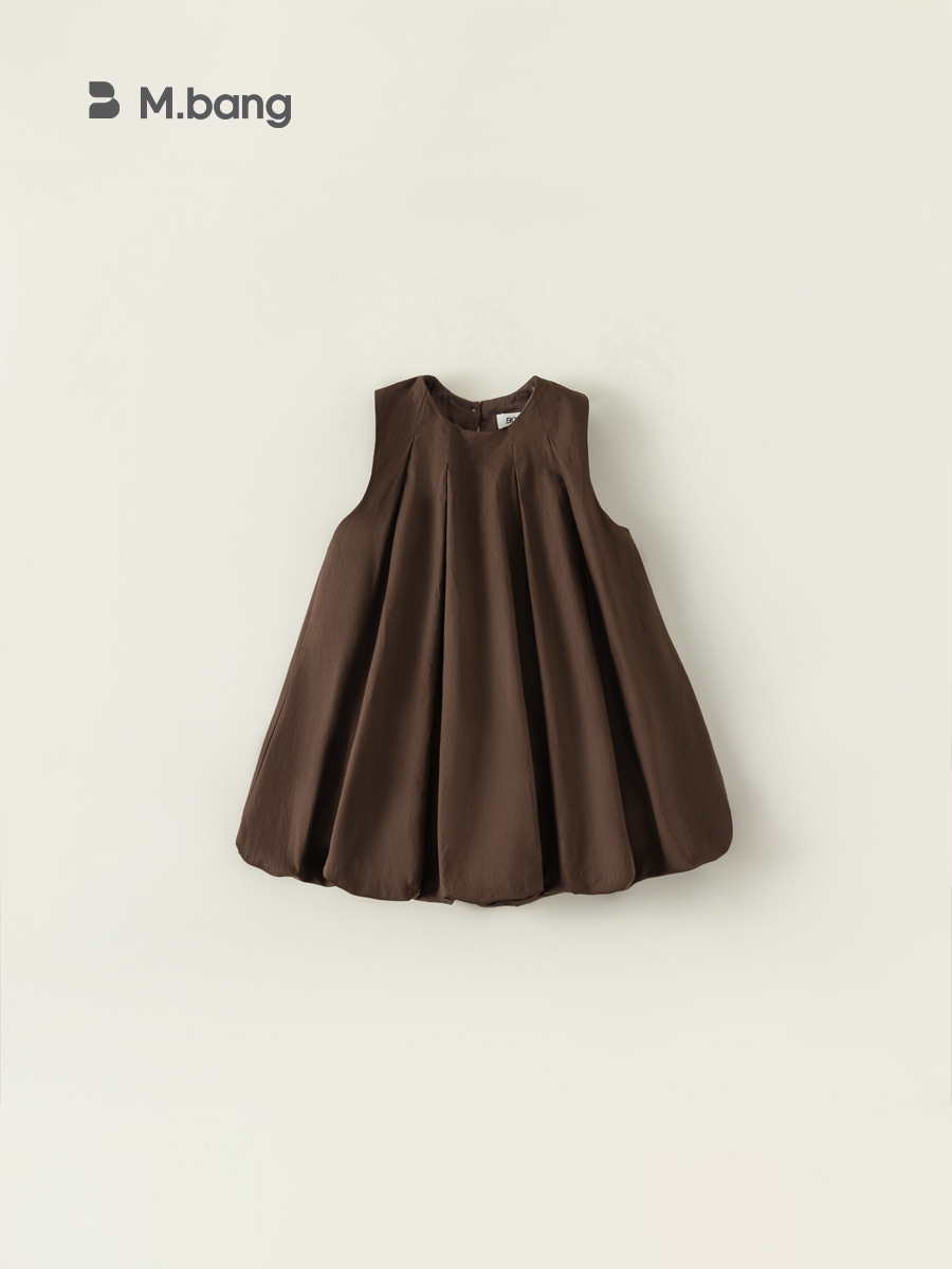 Youbao ropa para niños Huzhou ropa para niños 2025 verano versión coreana falda sin mangas vestido de algodón para niños falda para niñas princesa