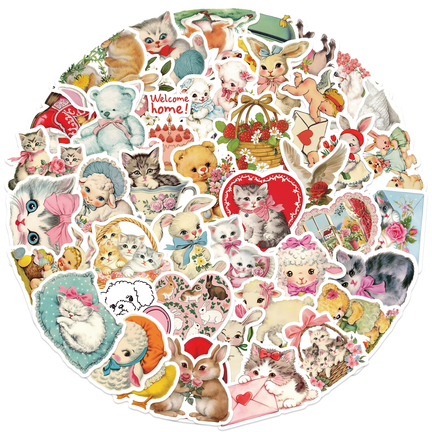 22g Weight Stickers Stationery Type 1 Set Quantity Learning Occasion PVC Material Animal, Cartoon, Guitar, Graffiti, Bear Pattern Cute Style Pink Color 1 Set Animal Cartoon Guitar Learning PVC Cute Stickers 8