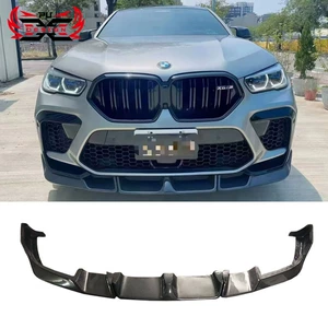 Suitable for BMW X6M F96 front lip modification part LD model carbon fiber front spoiler front bumper lip decoration