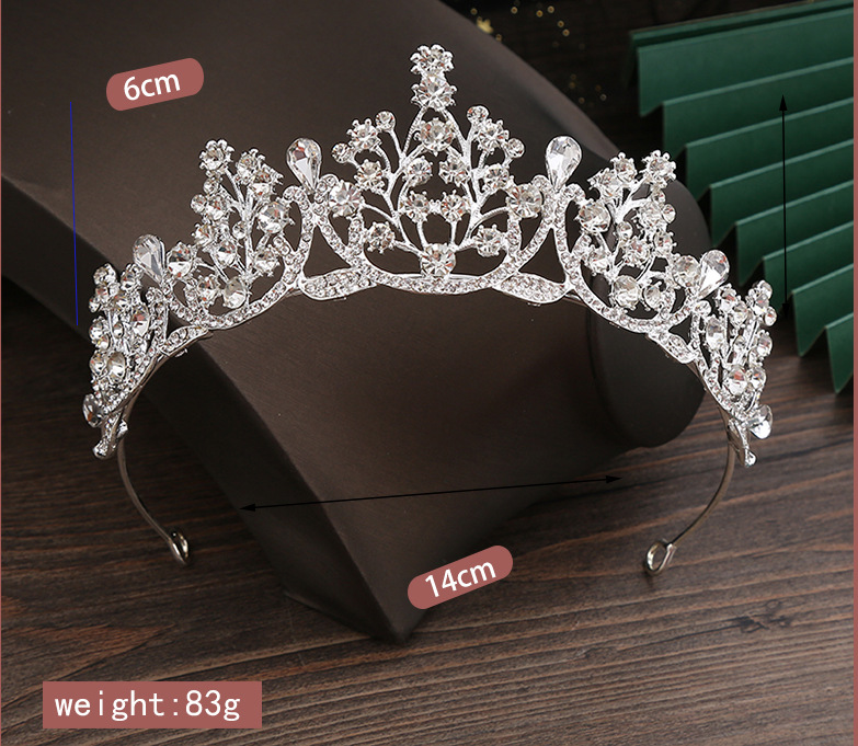 Fashion Crown Metal Inlay Crystal Crown 1 Piece display picture 1