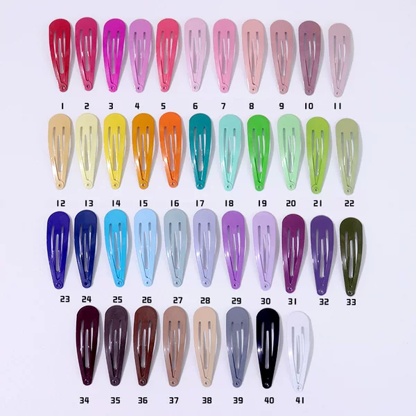 Children's Multi-Color Hairpin Korean Girl Bangs Clip 5cm Water Drop Bb Clip Kidsren's Clothing Accessories Amazon Cross-Border Wholesale