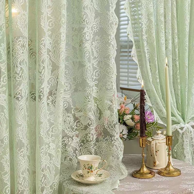 Rèm cửa ren, rèm móc len, thương mại xuyên biên giới, Amazon, rèm dệt jacquard, rèm cửa sổ, rèm cửa ban công, rèm phòng ngủ, phong cách Hàn Quốc