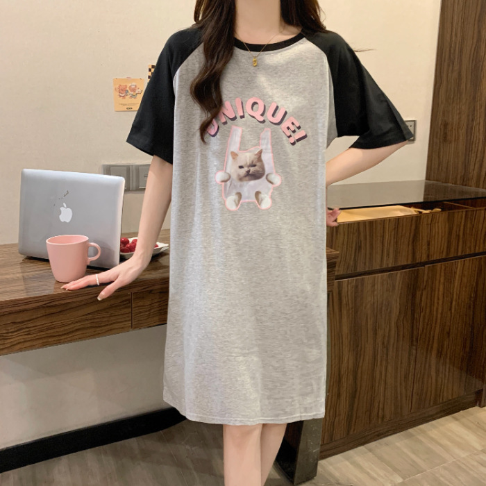 Japón inns perrito pijama de algodón para mujeres de verano de manga corta lindo pijama de dibujos animados ropa de verano se puede usar