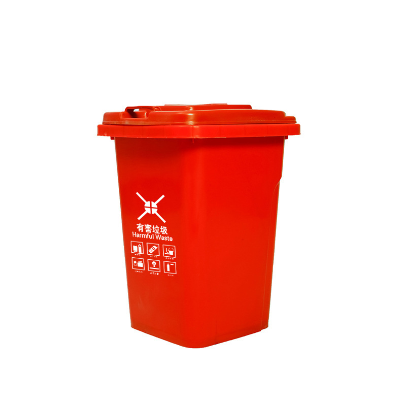 30L ゴミ箱 車輪と蓋付き プラスチックユニバーサルホイール分類ゴミ箱 学校コミュニティプロパティ 家庭用分類ゴミ箱|undefined