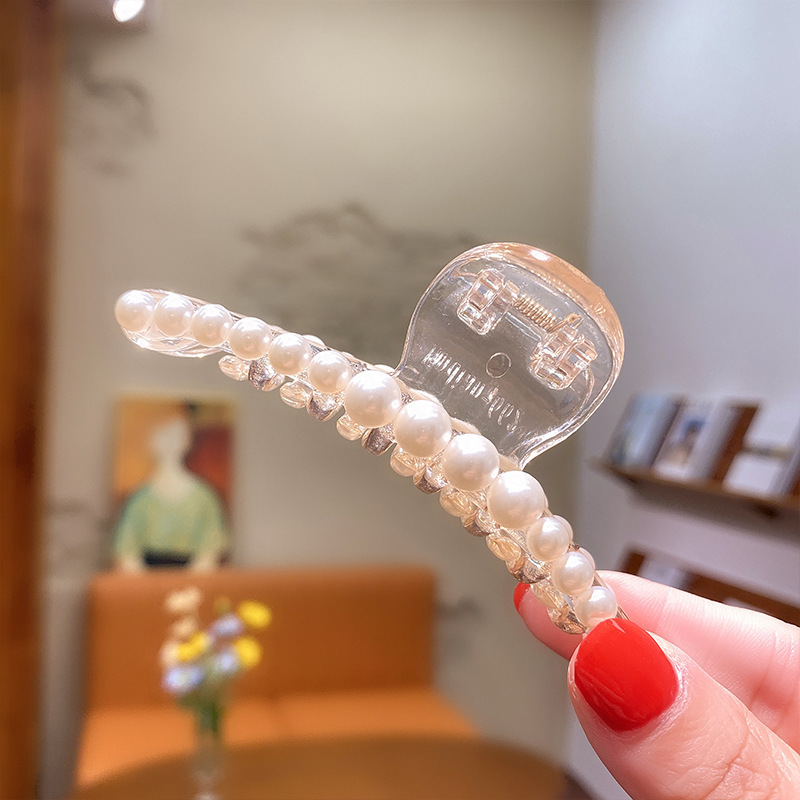 Internet celebridad clip de metal grande clip de tiburón japonés y coreano elegante temperamento espalda Cabeza pelo agarre de alto grado horquilla tocado