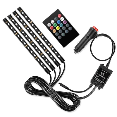 Cross-border car LED car light Other lights - 48-lamp-beads-remote-control-voice-control-car-charger