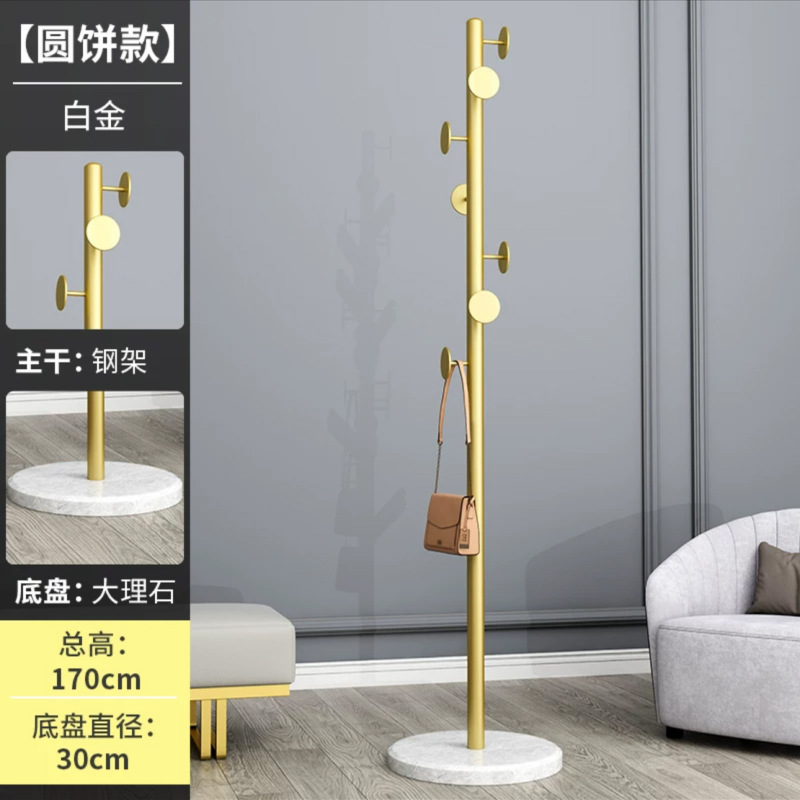 大理石の服のハンガーの寝室の中の簡易家庭用のハンガーは床に落ちて軽くて豪華なシングルバー式の収納は服を掛けてバッグを掛けます。|undefined