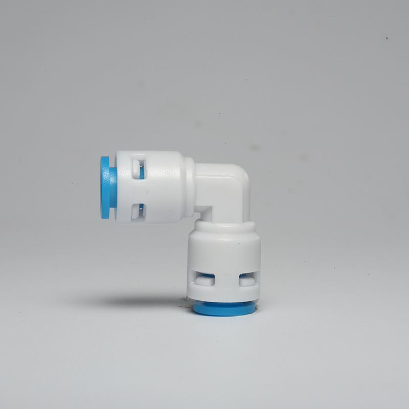 L-tipo hogar purificador de agua conector 2 puntos articulación rápida codo k4040 codo purificador de agua universal accesorios fabricante