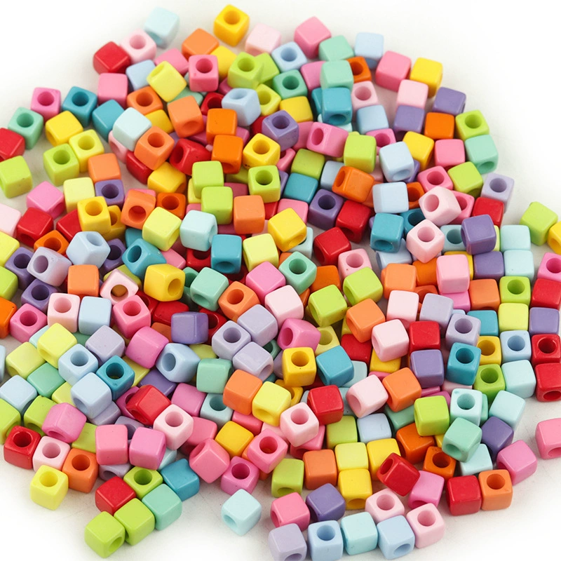 Аcrylic square beads, beaded bracelet handmade, DIY
