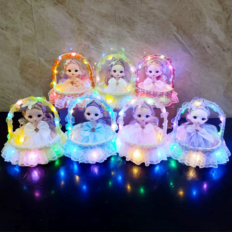 Светящаяся мигающая кукла, корзина, игрушка, висячая корзина, русалка