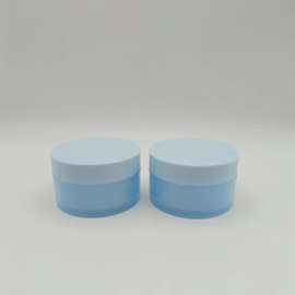 源头厂家150g 200gPP双层厚壁膏霜广口瓶，带挖勺面膜泥膜眼膜罐