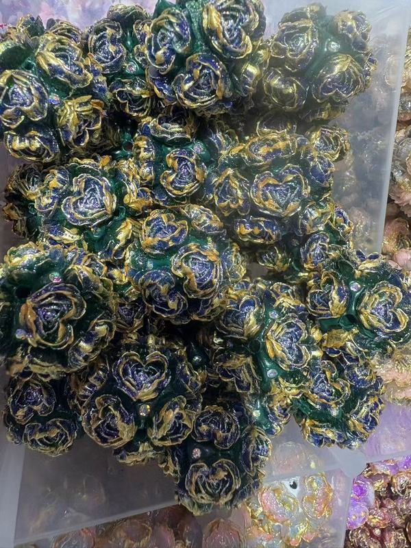 跨境热销款爱心花花球珠陶泥珠可过笔球diy手机链串珠笔饰品配件|undefined