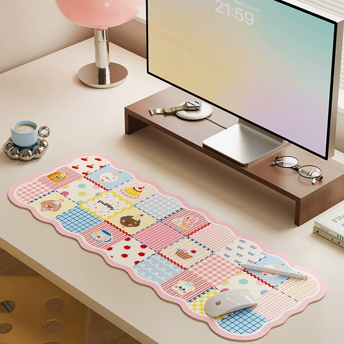 Mouse Pad Desk Mat Leather Home from Yomiego