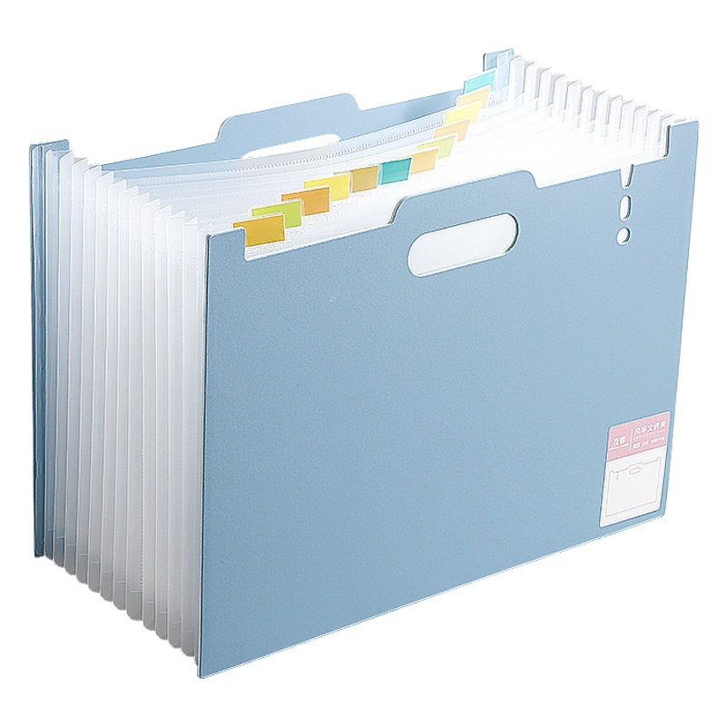 A4 bolsa de órgano, carpeta portátil de varias capas, bolsa de almacenamiento de papel de prueba de 13 cuadros para estudiantes, bolsa de archivo de gran capacidad, clasificación transparente