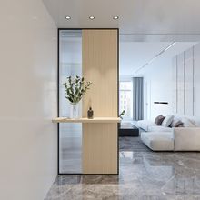 入户屏风隔断玻璃现代客厅玄关卧室洗手台铁艺不锈钢装饰跨境贸易