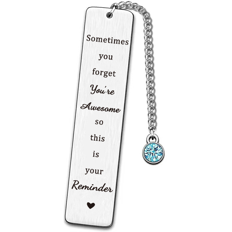 Marcadores de acero inoxidable europeos y americanos Regalos de la temporada de graduación Grabado con láser Gracias Regalos del día del maestro Libro Marcadores de metal