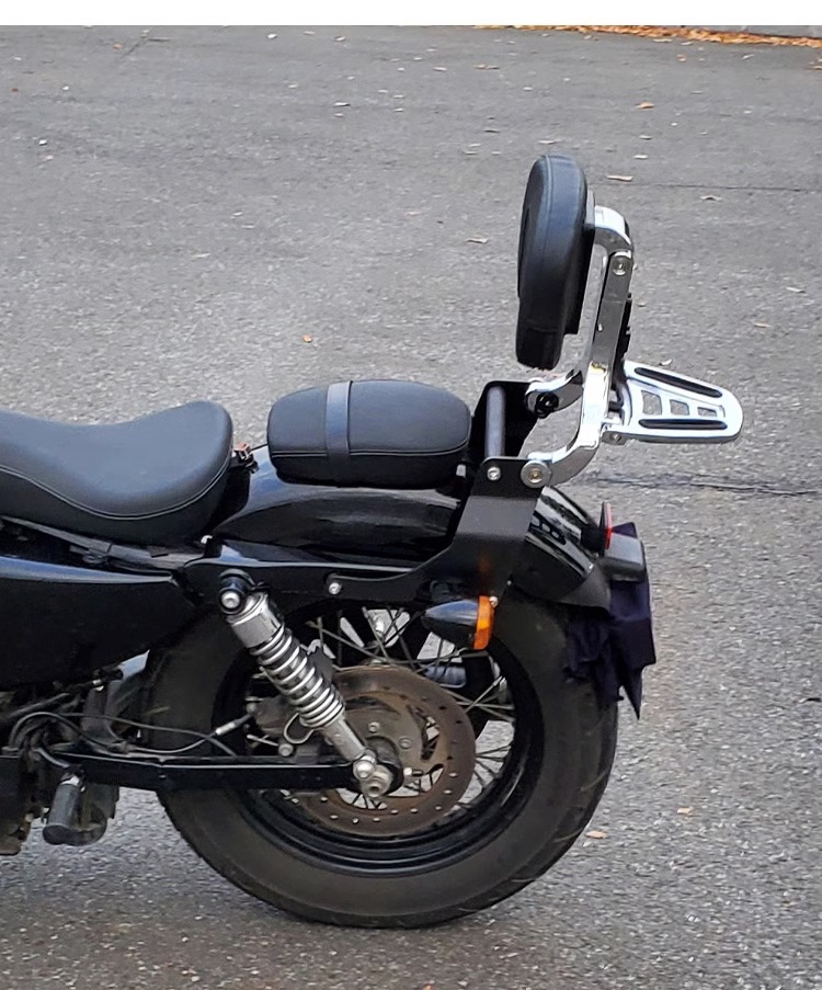 Muscle car Wolf suitable for Harley X48 multi-function folding backrest adjustable backrest modified tail shelf tail