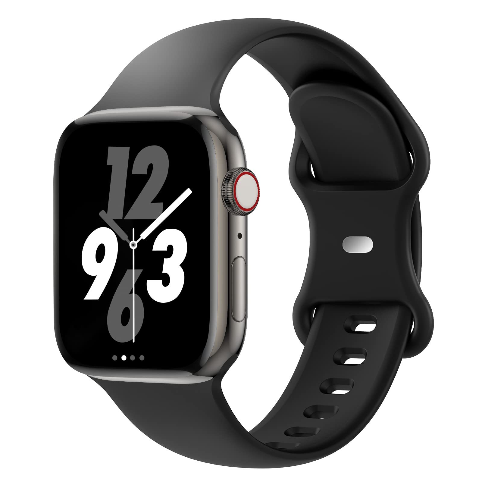 苹果表带iwatch蝴蝶扣八字扣硅胶外漏扣表带apple ultra SE通适用