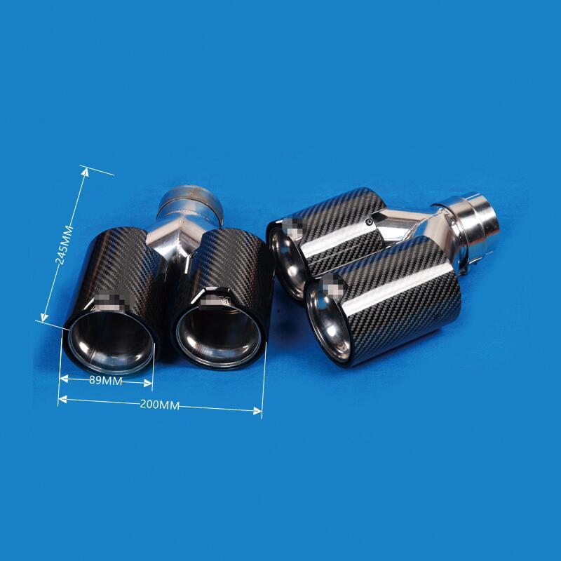 Suitable for Bmw 5 Series G30G38 m Style Carbon Fiber Titanium Black Four-Outlet Exhaust Muffler Modification