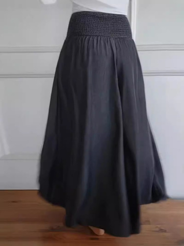 2024 Amazon European and American new products hot sale women's fashionable casual band wide leg elastic waist wide pants