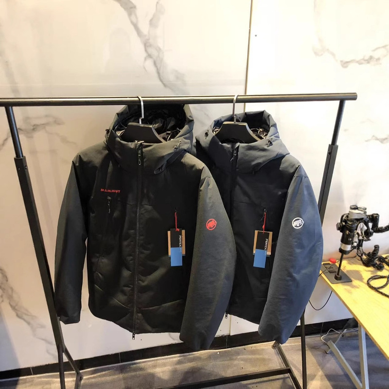 Mammoth Sports Outdoor Jacket Waterproof Warm Windproof Men's down Jacket Mamlionmutc Hooded Red and White Label