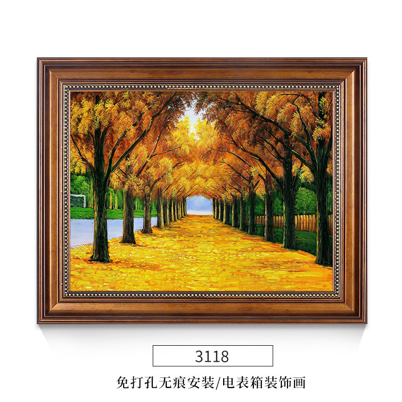 美式大象电表箱装饰画强电箱电闸开关盒挂画配电箱遮挡墙画免打孔|undefined