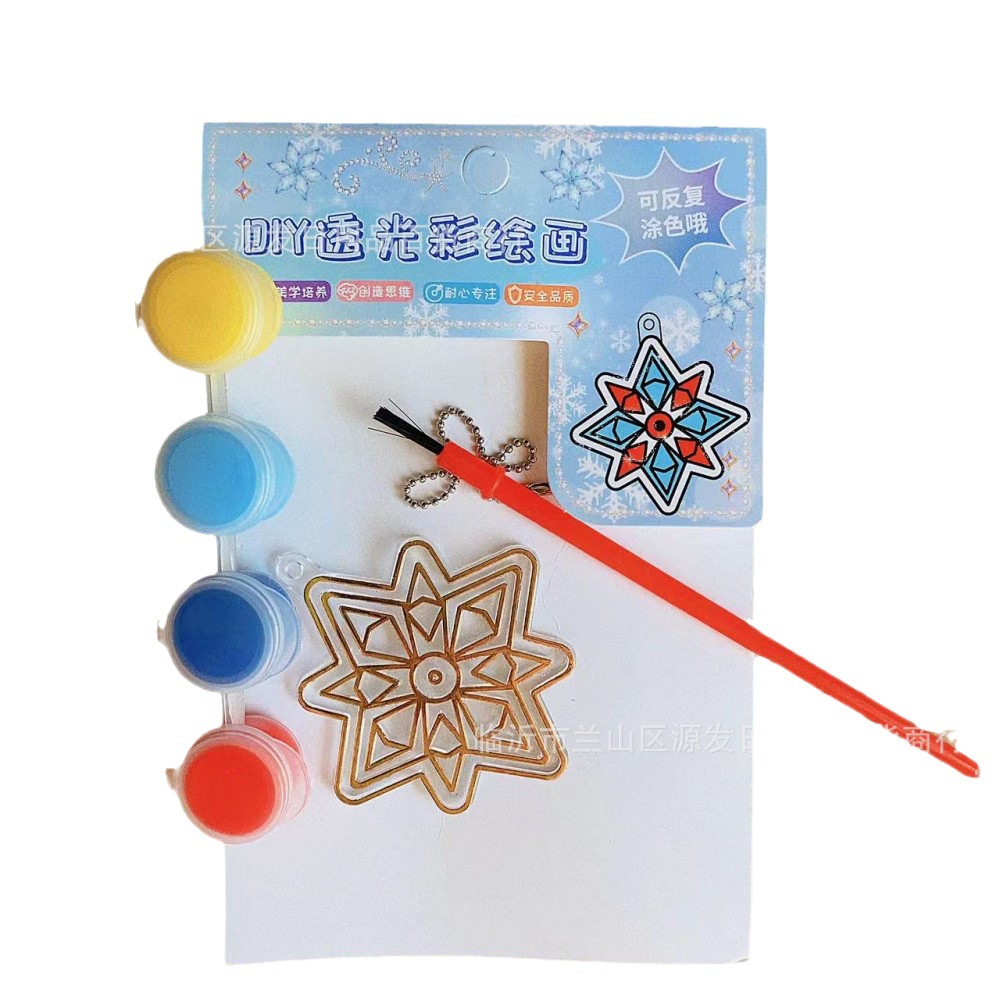 Pintura acrílica pintada pintura hecha a mano de los niños pintura transparente DIY arte para colorear Goka mano cuenta
