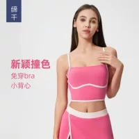 Новый голый дышащий и красивый спортивный нижнее белье женское ударопрочное, чтобы собрать форму фитнес-бюстгальтер йоги DSS114-2