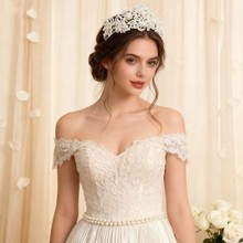 优雅新娘串珠发箍头饰手工编织结婚发饰礼服婚纱旅拍公主妆造配饰
