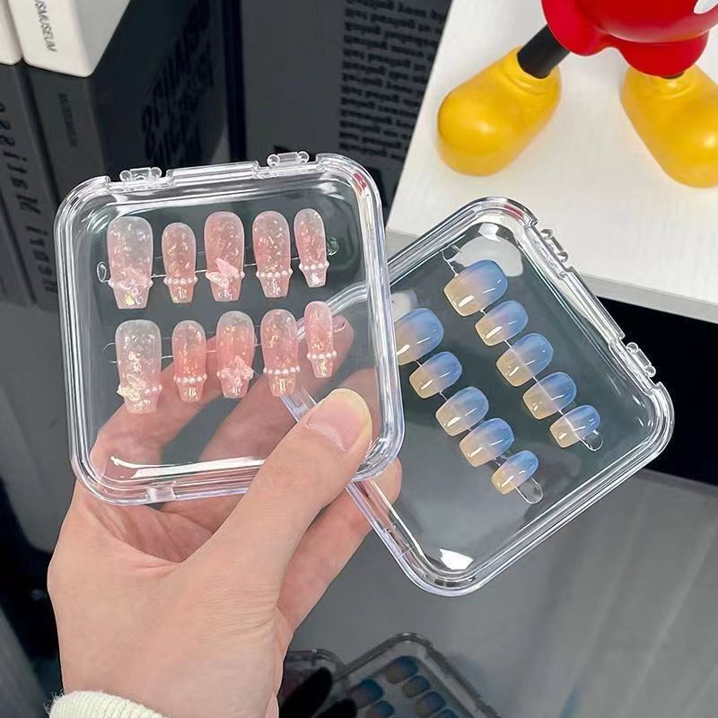 Wearing Nail Art Storage Box High Transparent Acrylic Transparent Dustproof Box Breast Card Jewelry Display Gift Box Wearing Nail Art Storage Box High Transparent Acrylic Transparent Dustproof Box Breast Card Jewelry Display Gift Box