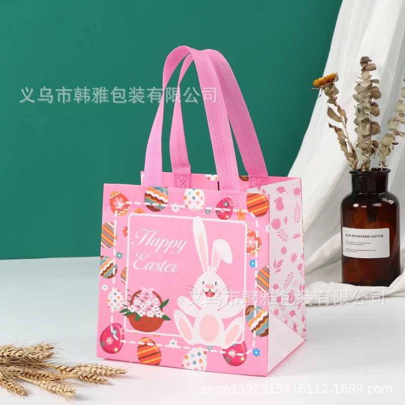 Transfronterizo en stock Bolsa de regalo de Pascua Bolso de dibujos animados no tejido Bolso de decoración de fiesta tridimensional grande traje