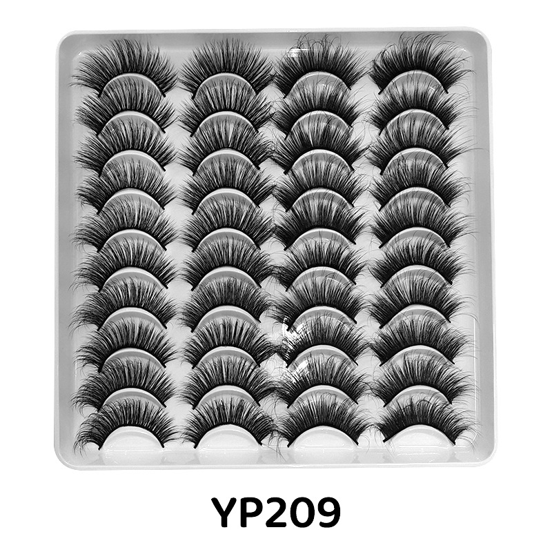 Dingsen pestañas postizas transfronterizas de múltiples capas de tres D estéreo 20 pares de pestañas cruzadas pestañas rizador