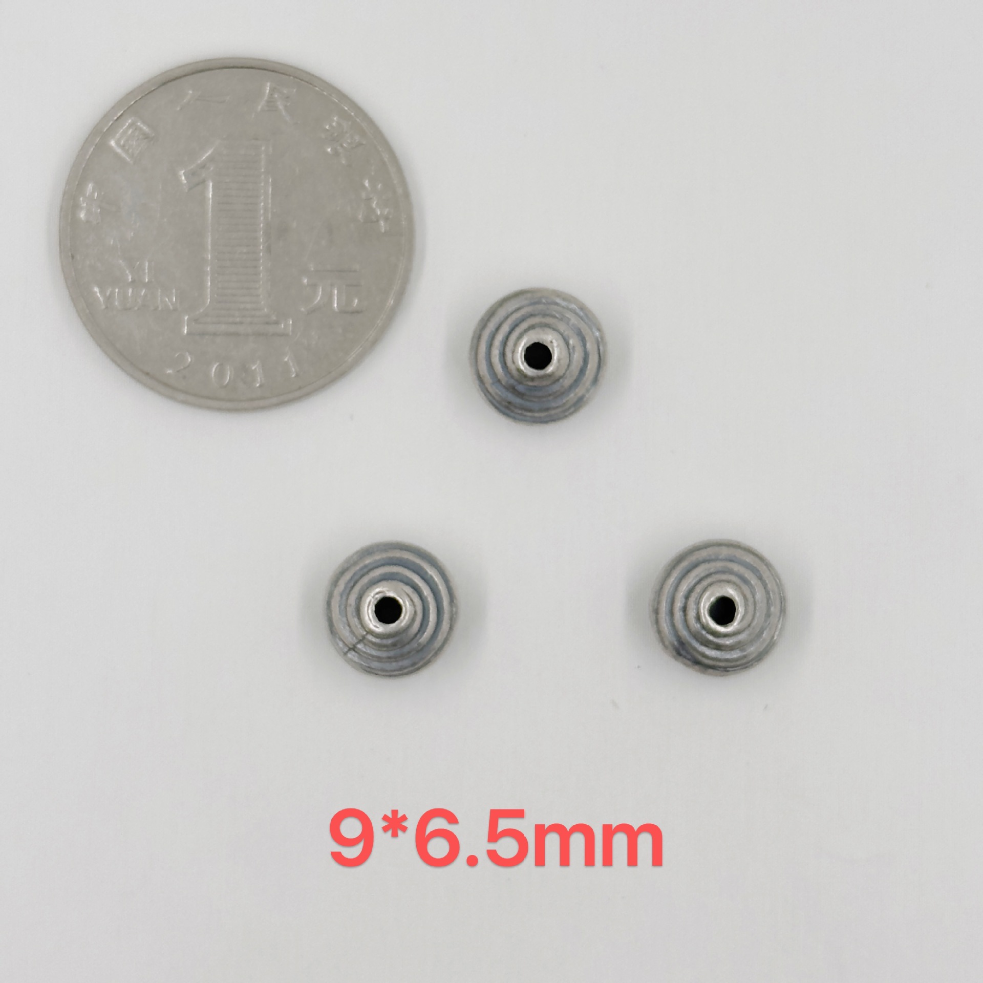 384-417 Shanxi vintage old silver spacer beads DIY accessories 9997 silver bracelet jewelry accessories
