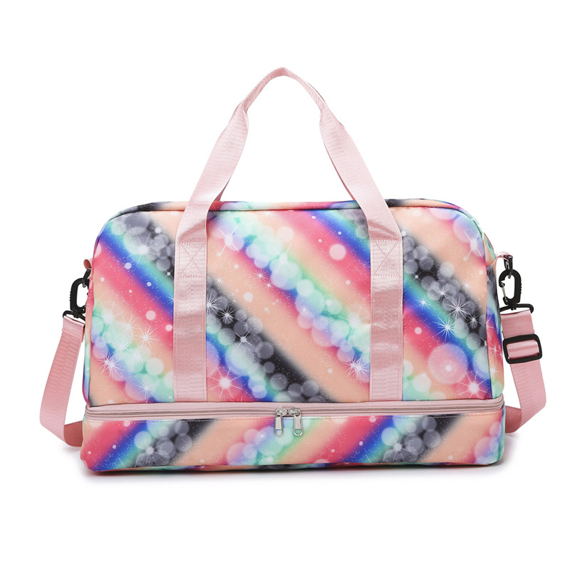 2024 nuevo estilo de moda bolsa de viaje de separación seca y húmeda de gran capacidad bolsa de fitness de almacenamiento de expansión bolsa de yoga deportiva