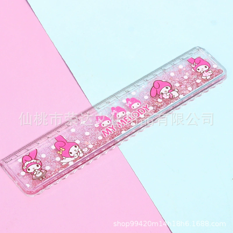 Cute pony, ruler, plastic thermometer for elementary school students, 20cm