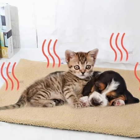 Invierno caliente-venta de la perrera de lana de cordero caliente perrera auto-calefacción gato perro Mat manta suministros para mascotas Manta