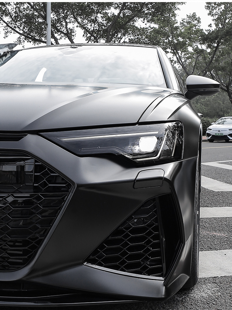 Applicable to Audi TPU Blackened Lamp Film A3/A4/A6 Black Samurai Headlight Tail Lamp Film Car Film Color Change Black Samurai R
