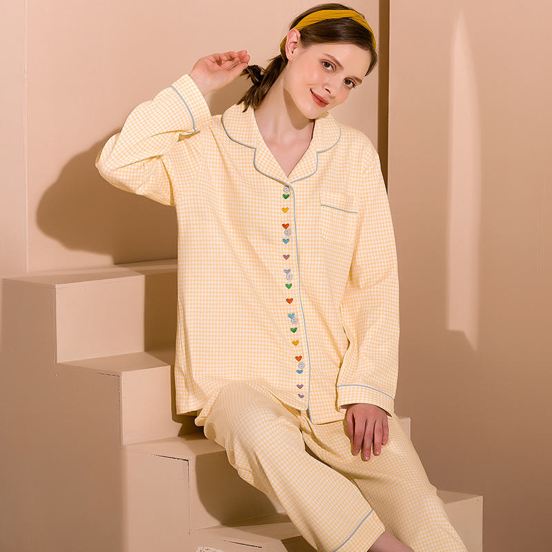 1007 노란색 격자 무늬