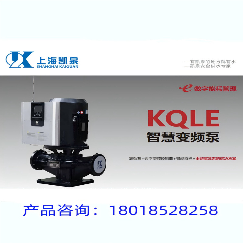 上海凯泉泵业 KQLE200/300S-30/4(Z)管道立式智慧变频泵