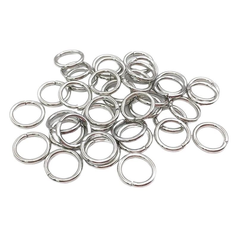 100 O-ring múltiples tamaños anillo abierto anillo único anillo de hierro C anillo de conexión del anillo DIY accesorios de la joyería