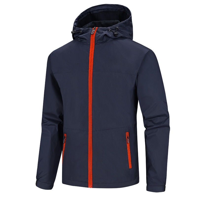 Cardigan fin à capuche pour homme, veste zippée, vêtements de sport décontractés de couleur unie, printemps et automne_voghion.com