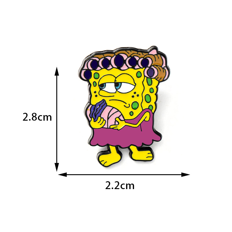 Bob Esponja Calça Quadrada para Cabelo Encaracolado